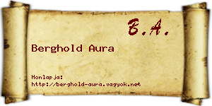 Berghold Aura névjegykártya